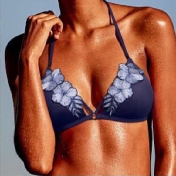 VS Pink Push Up Floral Bikini Top Size Small - Picture 1 of 4